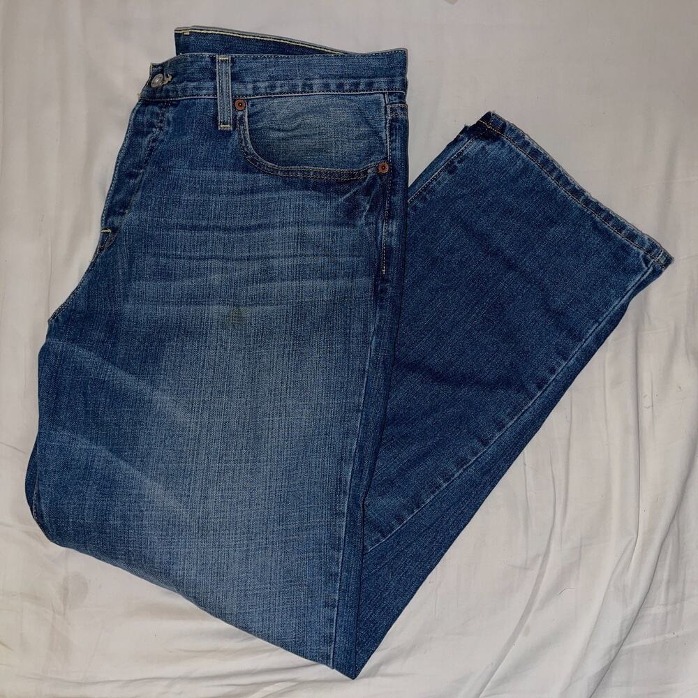 Lucky Brand 168 McGuire Mens 38x29 Straight Leg Jeans Medium Wash Denim